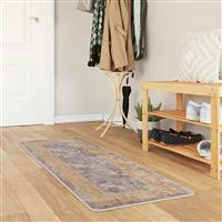 vidaXL Vloerkleedloper MARSA Grijs 50 x 150 cm Polyester en PVC