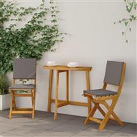 vidaXL Bistrostoelen voor buiten 2 pcs Donkergrijs 38 x 46 x 85 cm
