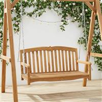 vidaXL Schommelbank Naturel 114 x 60 x 60,5 cm Massief Teakhout