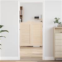 vidaXL Schuifdeuren 2 pcs Naturel Massief grenenhout