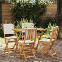 vidaXL Bistrostoelen voor buiten 4 pcs Crèmewit 38 x 46 x 85 cm
