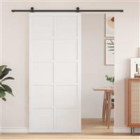 vidaXL Schuifdeur Wit 90 x 2,5 x 208 cm Massief grenenhout