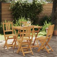 vidaXL Bistrostoelen voor buiten 4 pcs Naturel 40 x 42 x 85 cm