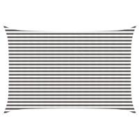 vidaXL Zonneschaduwzeil Lichtgrijs en wit. 3 x 4,5 m HDPE
