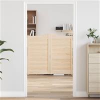 vidaXL Schuifdeuren 2 pcs Naturel Massief grenenhout