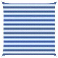 vidaXL Zonneschaduwzeil Blauw en Wit 5 x 5 m HDPE