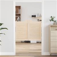 vidaXL Schuifdeuren 2 pcs Naturel Massief grenenhout