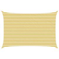 vidaXL Zonneschaduwzeil Geel en Wit 3 x 4 m HDPE