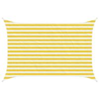 vidaXL Zonneschaduwzeil Geel en Wit 2 x 3,5 m HDPE