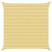 vidaXL Zonneschaduwzeil Geel en Wit 4,5 x 4,5 m HDPE