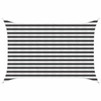 vidaXL Zonneschaduwzeil Antraciet en Wit 2 x 3,5 m HDPE