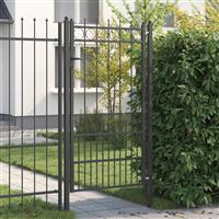 vidaXL Hekpoort HORST Staal Zwart Vergrendelbaar