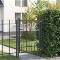 vidaXL Hekpoort HORST Staal Zwart Vergrendelbaar