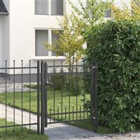 vidaXL Hekpoort HORST Staal Zwart Vergrendelbaar