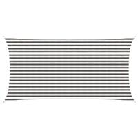 vidaXL Zonneschaduwzeil Lichtgrijs en wit. 2,5 x 4,5 m HDPE