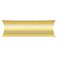 vidaXL Zonneschaduwzeil Geel en Wit 2 x 6 m HDPE