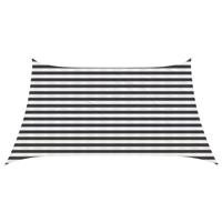 vidaXL Zonneschaduwzeil Antraciet en Wit 3 / 4 x 2 m HDPE