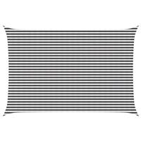 vidaXL Zonneschaduwzeil Antraciet en Wit 4 x 6 m HDPE