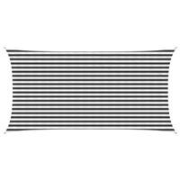 vidaXL Zonneschaduwzeil Antraciet en Wit 2,5 x 4,5 m HDPE