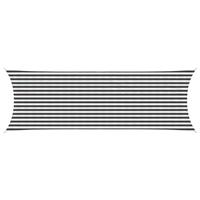 vidaXL Zonneschaduwzeil Antraciet en Wit 2 x 6 m HDPE