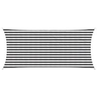 vidaXL Zonneschaduwzeil Antraciet en Wit 2 x 4,5 m HDPE