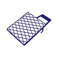 Verfverdeelrooster blauw 27 x 29cm verfroosters voor in 12 liter emmer E3246000-OVD