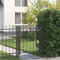 vidaXL Hekpoort HORST 100 x 100 cm Metaal Zwart Vergrendelbaar