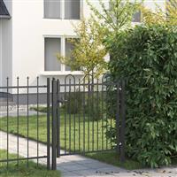 vidaXL Hekpoort HORST 100 x 100 cm Metaal Zwart Vergrendelbaar