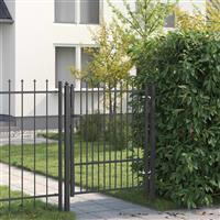 vidaXL Hekpoort HORST 100 x 125 cm Metaal Zwart Vergrendelbaar