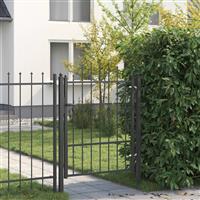 vidaXL Hekpoort HORST 100 x 125 cm Metaal Zwart Vergrendelbaar