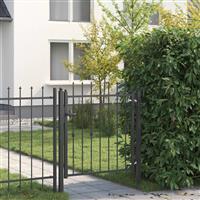 vidaXL Hekpoort HORST 100 x 100 cm Metaal Zwart Vergrendelbaar