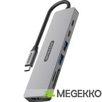 Sitecom 7 in 1 USB-C Power Delivery Multiport Adapter - 2x USB-A, 1x USB-C