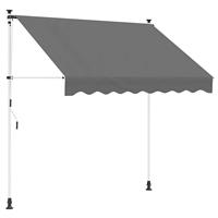 vidaXL Handmatig uitschuifbare luifel Lichtgrijs 350 cm