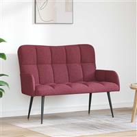 vidaXL Twee Persoons Sofa Wijnrood 115 x 61 x 87 cm Stof