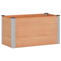 vidaXL Verhoogde plantenbak Bruin 100 x 50 x 54 cm alu.