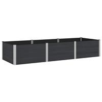 vidaXL Verhoogde plantenbak Zwart 300 x 100 x 54 cm alu.