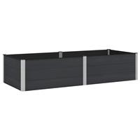 vidaXL Verhoogde plantenbak Zwart 250 x 100 x 54 cm alu.