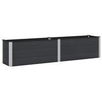 vidaXL Verhoogde plantenbak Zwart 250 x 50 x 54 cm alu.