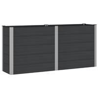 vidaXL Verhoogde plantenbak Zwart 200 x 50 x 91 cm alu.