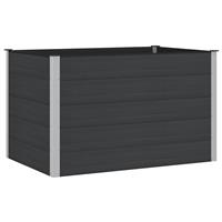 vidaXL Verhoogde plantenbak Zwart 150 x 100 x 91 cm alu.