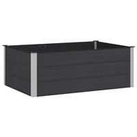 vidaXL Verhoogde plantenbak Zwart 150 x 100 x 54 cm alu.