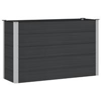 vidaXL Verhoogde plantenbak Zwart 150 x 50 x 91 cm alu.