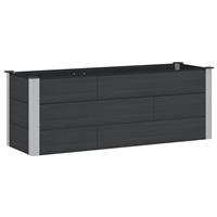 vidaXL Verhoogde plantenbak Zwart 150 x 50 x 54 cm alu.