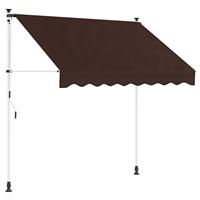 vidaXL Handmatig uitschuifbare luifel Bruin 300 cm