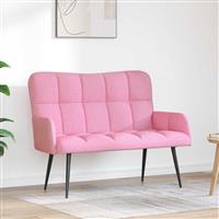 vidaXL Twee Persoons Sofa Roze 115 x 61 x 87 cm Stof