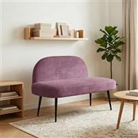 vidaXL Beklede bank met rugleuning Paars 110 x 60 x 76 cm Fluweel