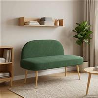 vidaXL Beklede bank met rugleuning Jungle groen 110 x 60 x 76 cm