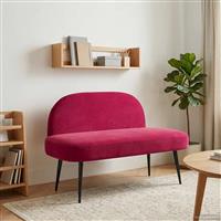 vidaXL Beklede bank met rugleuning Wijnrood 110 x 60 x 76 cm Fluweel