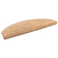 vidaXL Zelfklevende Trapmatten Halfrond 15 pcs Goud 80 x 24,5 x 3,5 cm