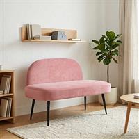 vidaXL Beklede bank met rugleuning Roze 110 x 60 x 76 cm Fluweel